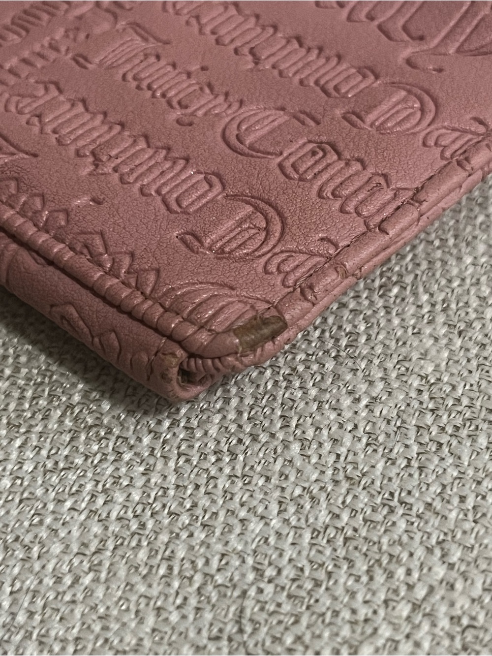CLEARANCE Juicy Couture Pink Embossed Logo Wallet Heart Snap Bifold - Picture 6 of 6